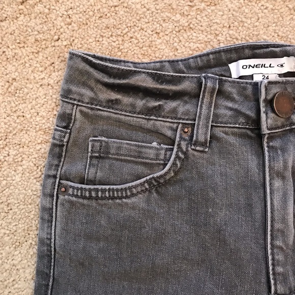 ONeill Skinny Jeans NEW Womens Size 0 Waist 24 Smoke Grey Anthony - Picture 10 of 16